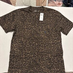 Hollister Brown Leopard Print Men's Tee